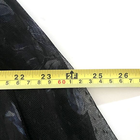 Jill Jill Stuart Floral Printed Organza Mesh Fit & Flare Blk Cocktail Dress - Picture 8 of 15